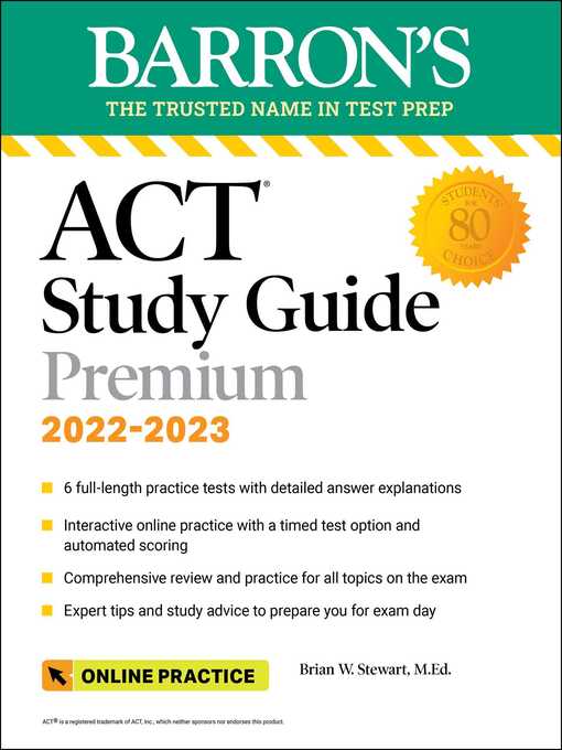 ACT Premium Study Guide, 2022-2023